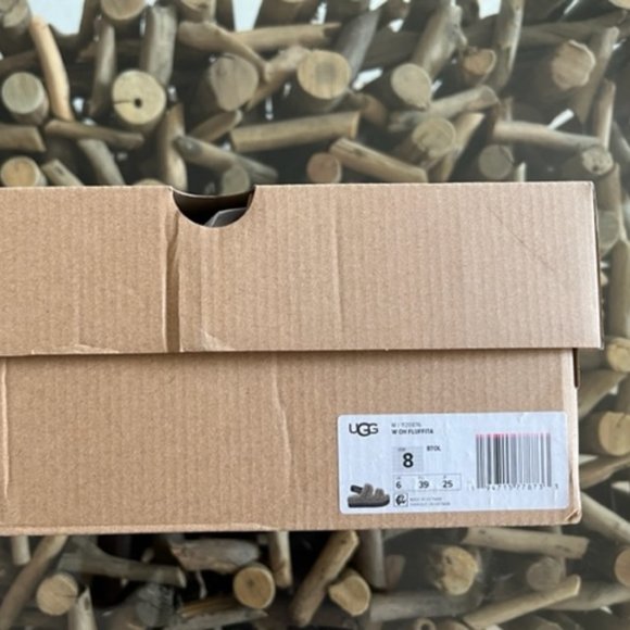 UGG® Oh Fluffita Burnt Olive Genuine Shearling Slingback Sandals - Picture 10 of 10